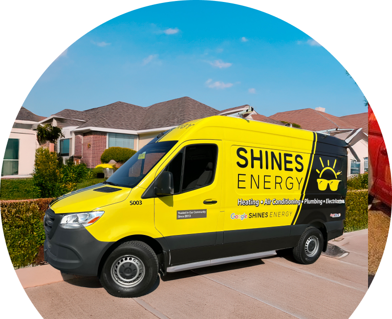 Shines service van parked by a brick home highlighting trusted plumbing, heating & electrical expertise since 2013. Shines service van parked by a brick home highlighting trusted plumbing, heating & electrical expertise since 2013.